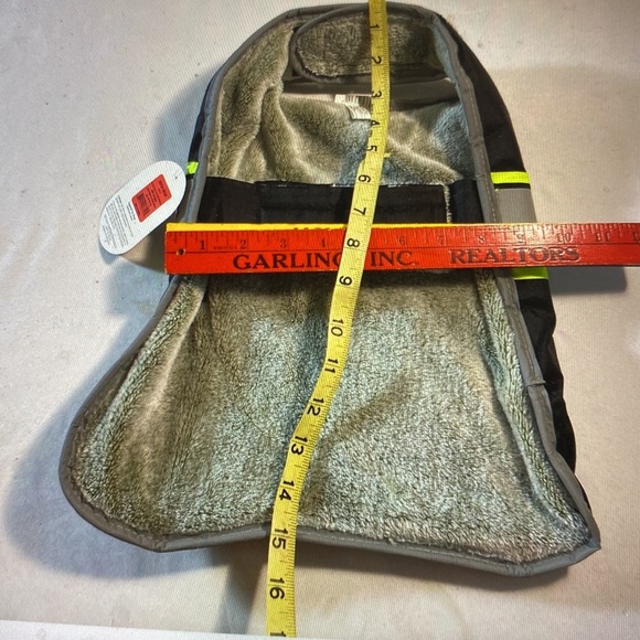 New Top Paw black dog coat with reflective strips fur lined size Medium - Picture 7 of 7